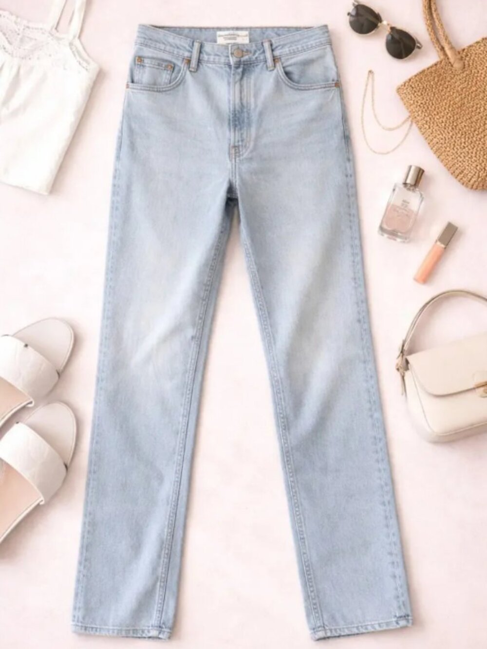Abercrombie & Fitch Women's The Ankle Straight Ultra High Rise Jeans Blue 26/2L
